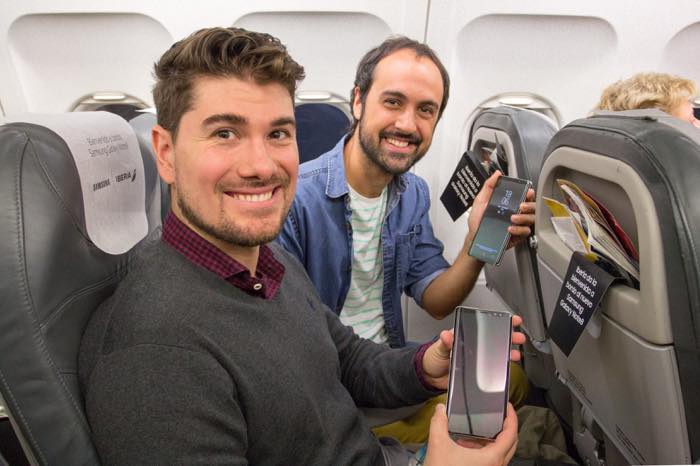 Samsung offre des Galaxy note 8 à des passagers!