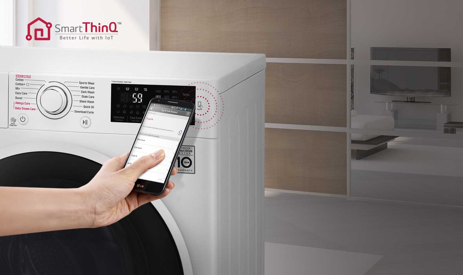 Steam de LG : Le Lave-linge à Vapeur pour un nettoyage en profondeur