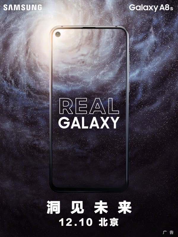 Samsung devance Huawei, le Samsung Galaxy A8s arrive le 10 décembre.