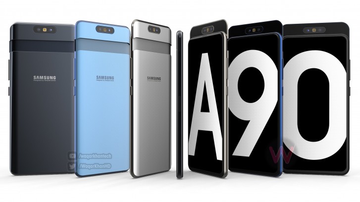 Samsung Galaxy A90 en vidéo montre un slider avec une caméra rotative