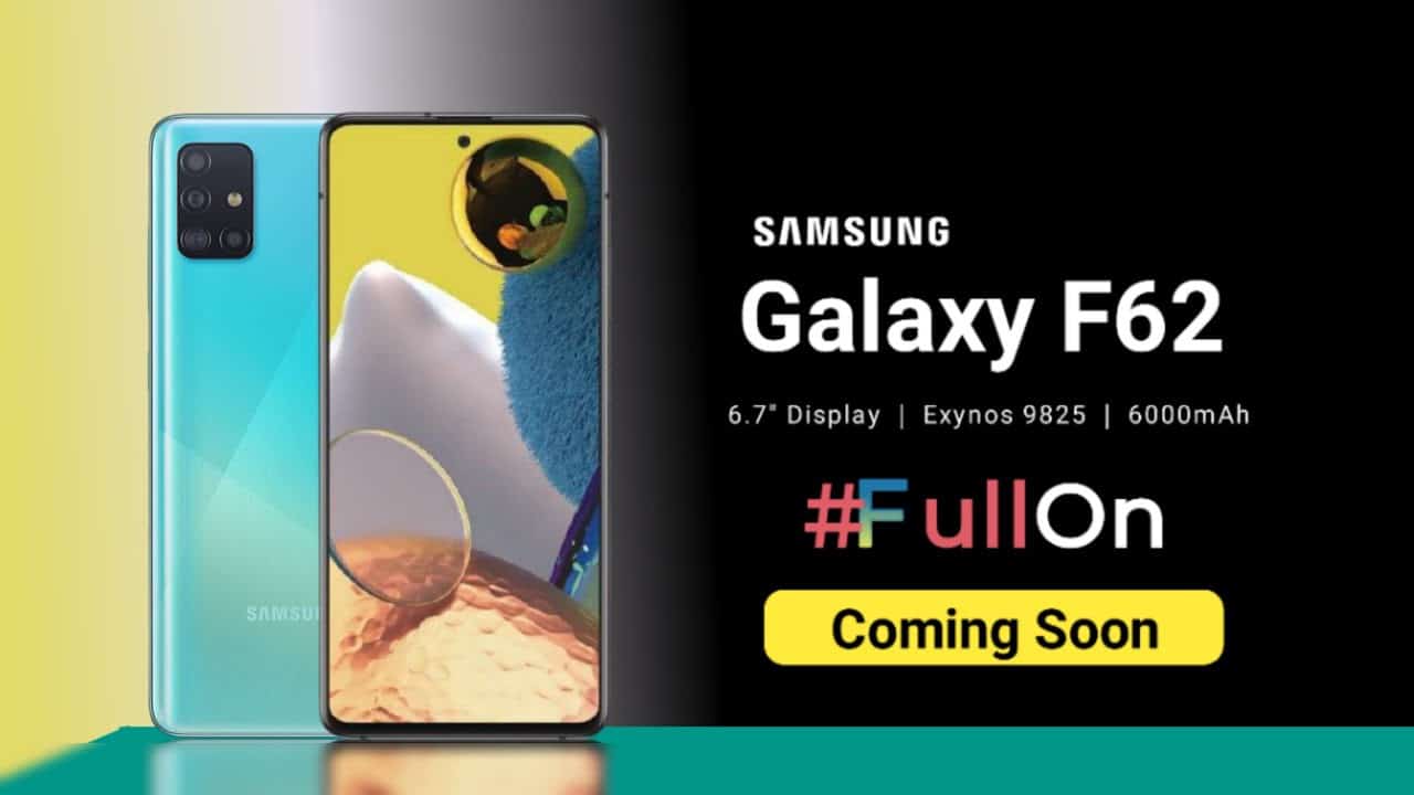 Le Samsung Galaxy F62 arrivera à la mi-février avec une batterie de 7 000 mAh