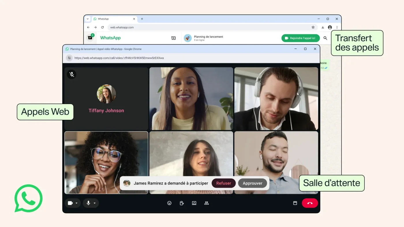 WhatsApp Web enfin au niveau : appels vidéo, partage d’écran et nouveautés