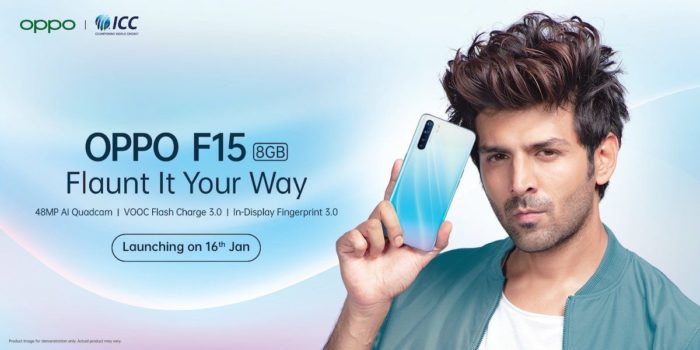 Oppo F15 : La date de lancement est fixée au 16 janvier