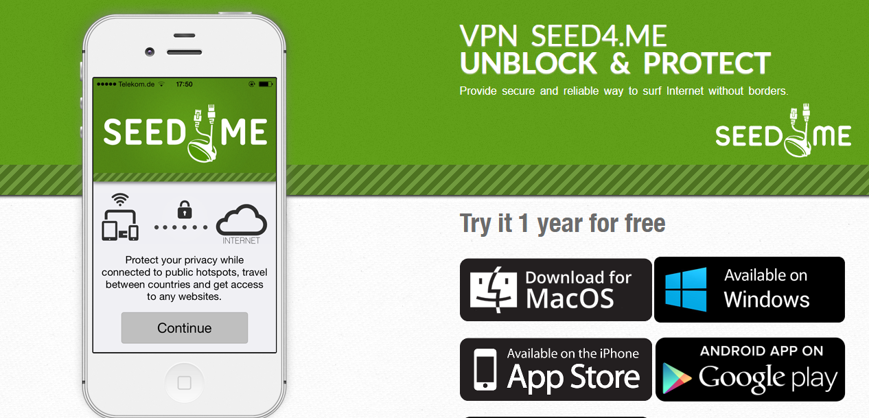 Profitez du VPN Seed4.Me pendant un an et demi gratuitements !