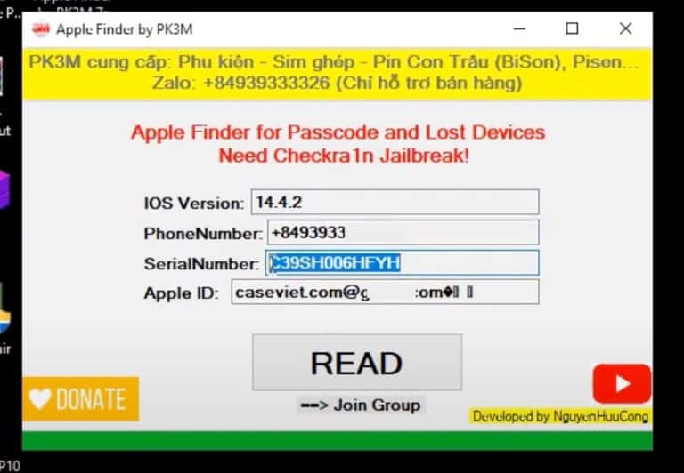 Apple Finder ID extraire l’email, le numéro de téléphone, et plus outil gratuit